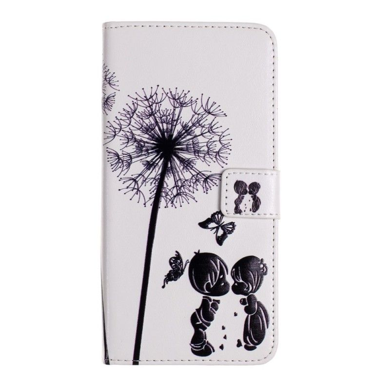 Leren Hoesje Honor 10 Lite Telefoonhoesje Babyliefde Paardenbloem