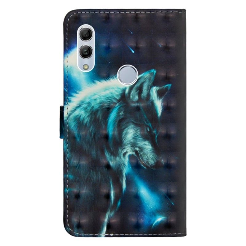 Leren Hoesje voor Honor 10 Lite Majestueuze Wolf