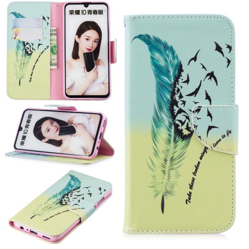 Leren Hoesje voor Honor 10 Lite Leren Vliegen
