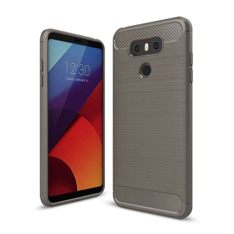 Hoesje LG G6 Donkerblauw Zwart Geborsteld Koolstofvezel