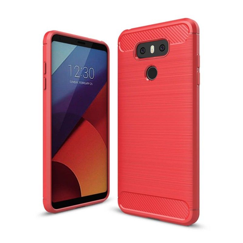 Hoesje LG G6 Donkerblauw Zwart Geborsteld Koolstofvezel