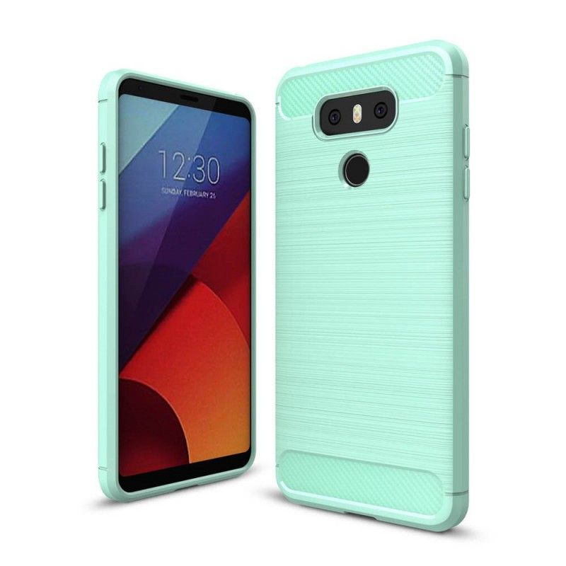 Hoesje LG G6 Donkerblauw Zwart Geborsteld Koolstofvezel