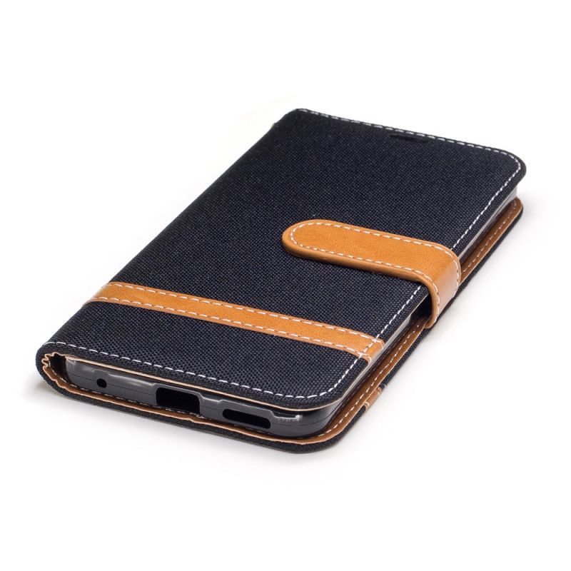 Leren Hoesje voor LG G6 Rood Wit Stof En Leereffect Met String