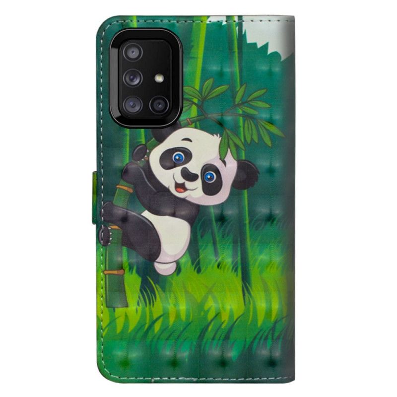 Bescherming Hoesje Samsung Galaxy M51 Telefoonhoesje Panda En Bamboe