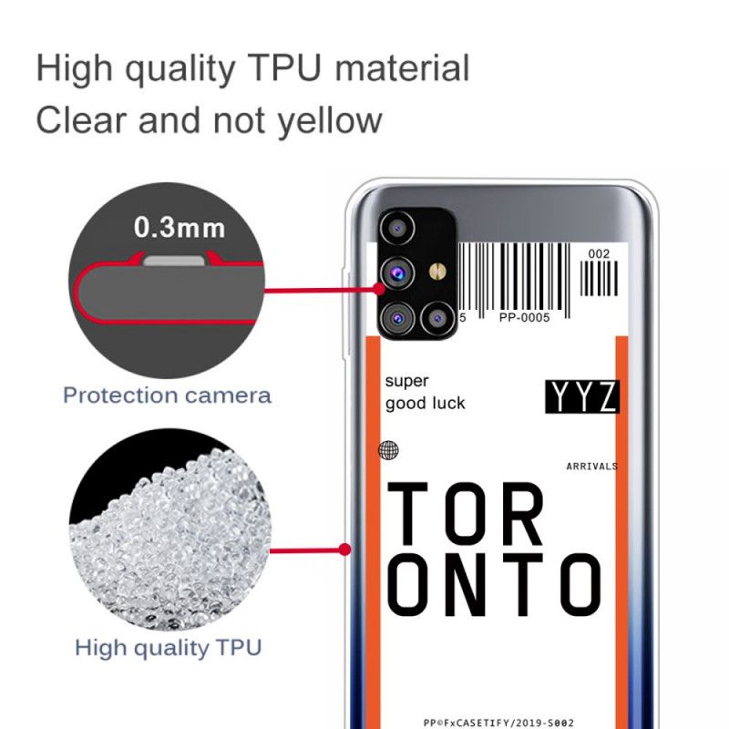 Case Hoesje Samsung Galaxy M51 Telefoonhoesje Instapkaart Naar Toronto