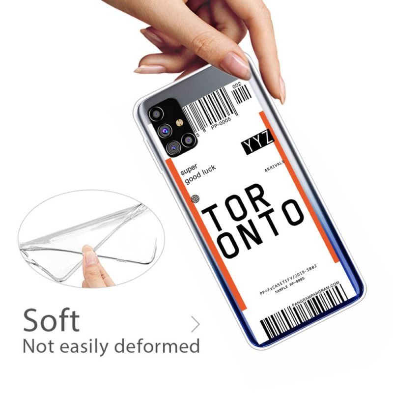 Case Hoesje Samsung Galaxy M51 Telefoonhoesje Instapkaart Naar Toronto