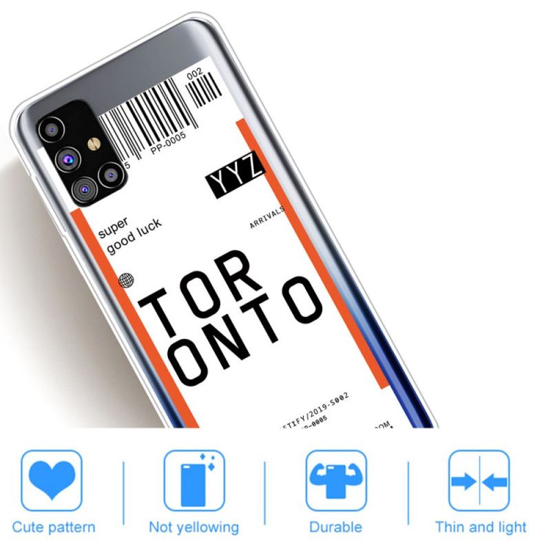 Case Hoesje Samsung Galaxy M51 Telefoonhoesje Instapkaart Naar Toronto