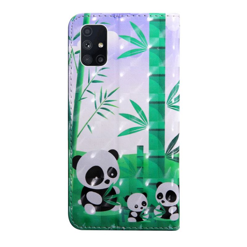 Flip Case Leren Samsung Galaxy M51 Pandafamilie