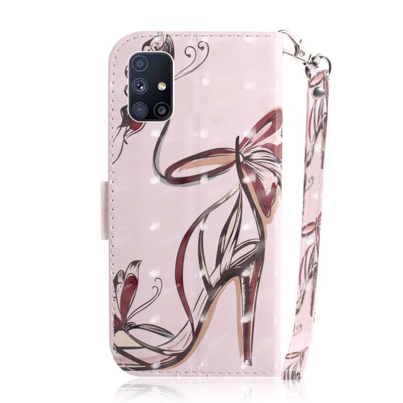 Flip Case Leren Samsung Galaxy M51 Riempomp