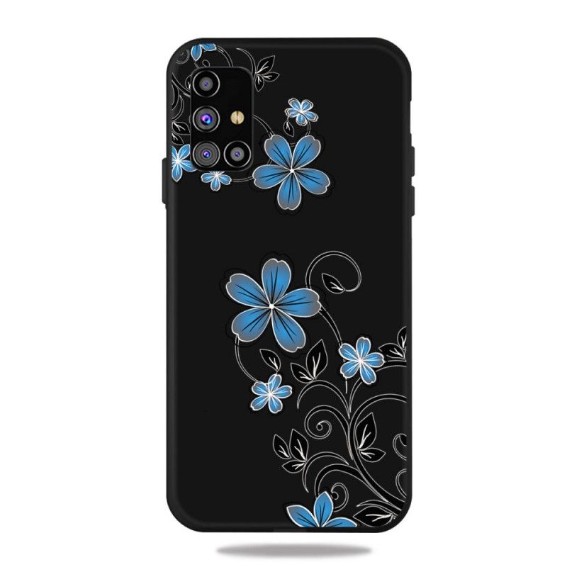 Hoesje Samsung Galaxy M51 Blauwe Bloemen