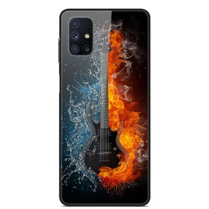 Hoesje Samsung Galaxy M51 Gitaar Gehard Glas