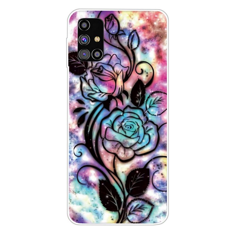 Hoesje Samsung Galaxy M51 Grafische Bloem