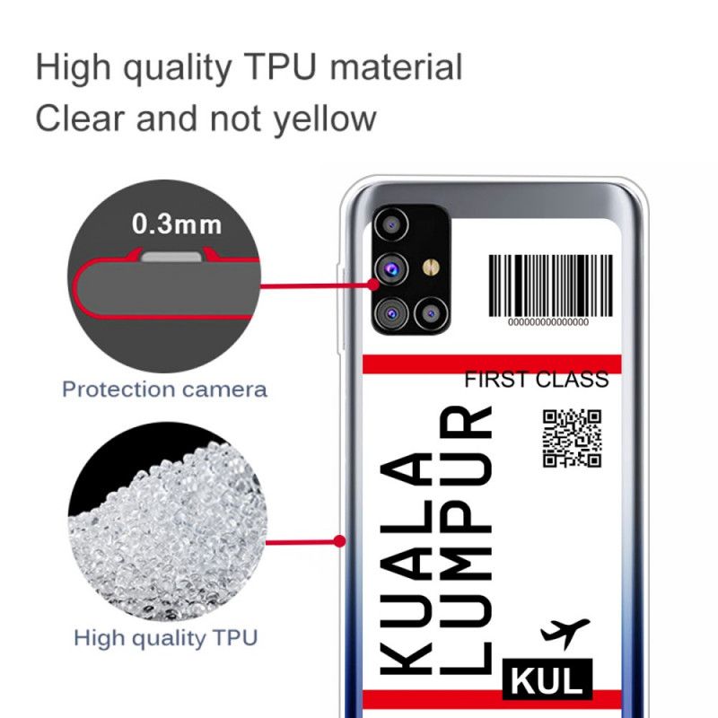 Hoesje Samsung Galaxy M51 Instapkaart Naar Kuala Lumpur