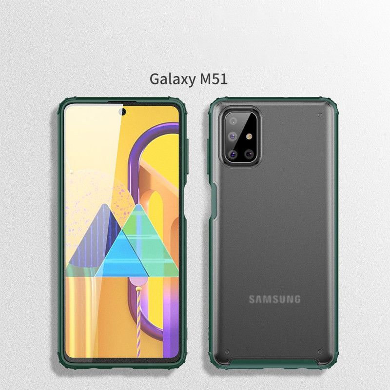 Hoesje Samsung Galaxy M51 Rood Zwart Frosted Hybride