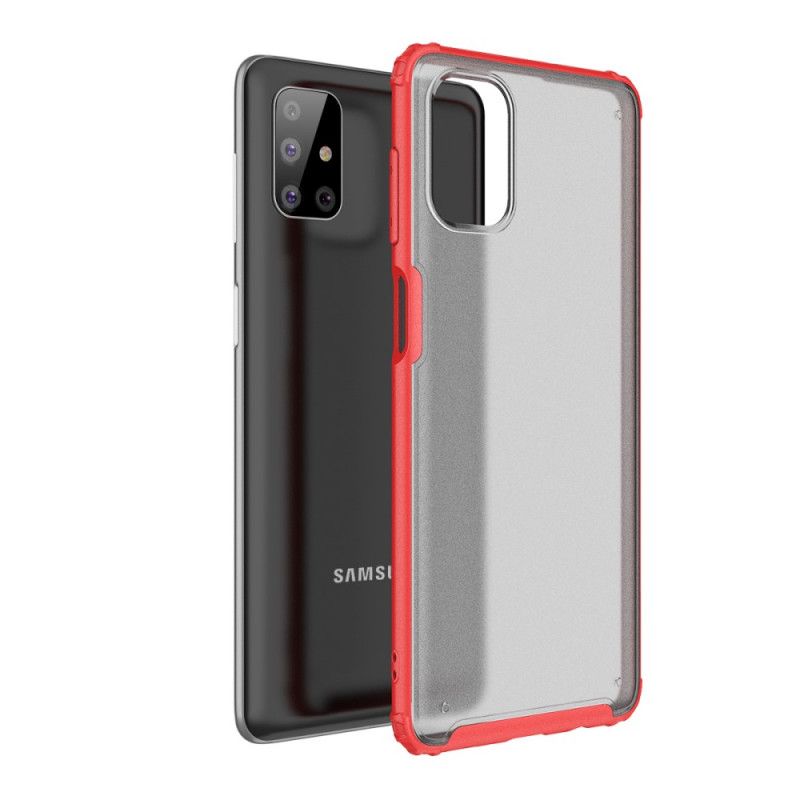Hoesje Samsung Galaxy M51 Rood Zwart Frosted Hybride