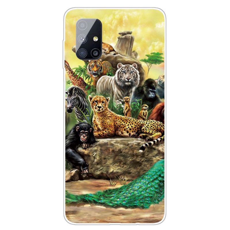 Hoesje Samsung Galaxy M51 Telefoonhoesje Safaridieren