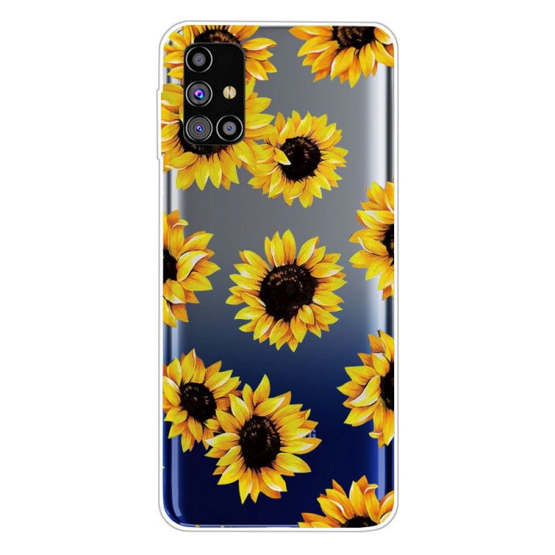 Hoesje Samsung Galaxy M51 Telefoonhoesje Zonnebloemen