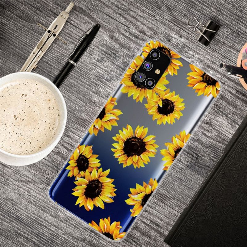 Hoesje Samsung Galaxy M51 Telefoonhoesje Zonnebloemen