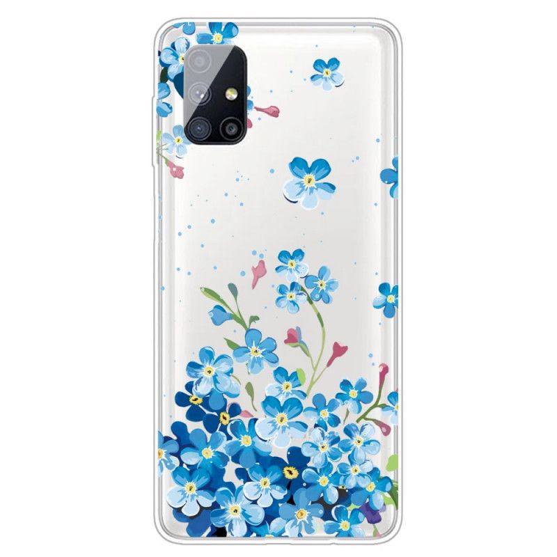 Hoesje voor Samsung Galaxy M51 Blauwe Bloemen