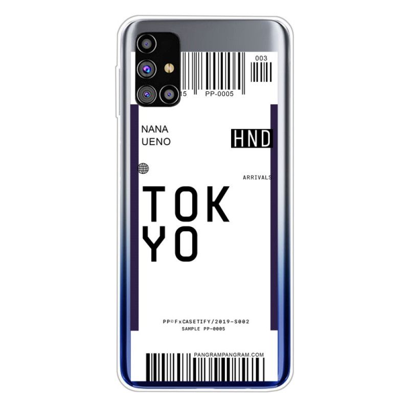 Hoesje voor Samsung Galaxy M51 Donkerblauw Zwart Instapkaart Tokyo