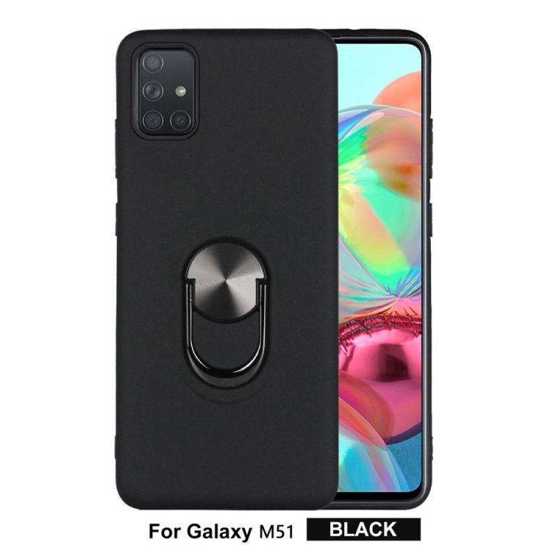 Hoesje voor Samsung Galaxy M51 Rood Zwart Afneembaar Met Steunring