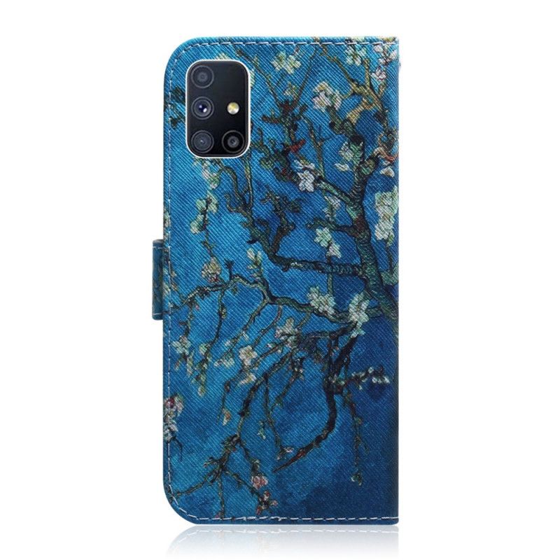 Leren Hoesje Samsung Galaxy M51 Bloeiende Boomtak