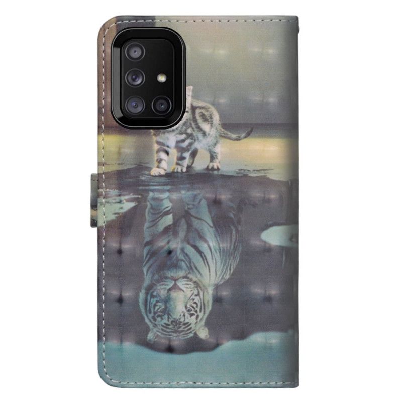Leren Hoesje Samsung Galaxy M51 Ernest De Tijger