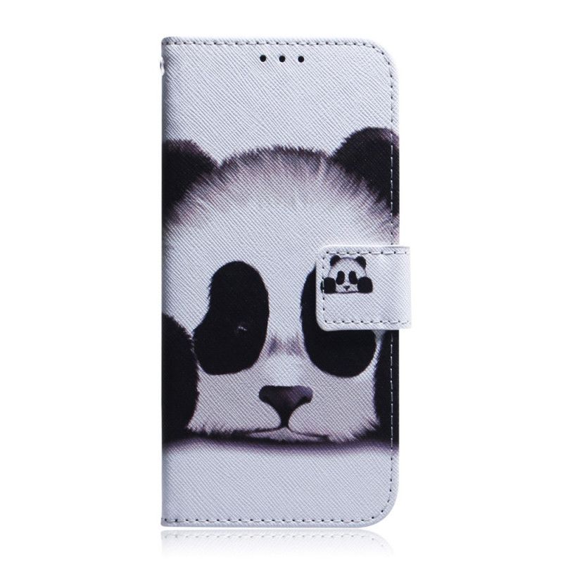 Leren Hoesje Samsung Galaxy M51 Pandagezicht