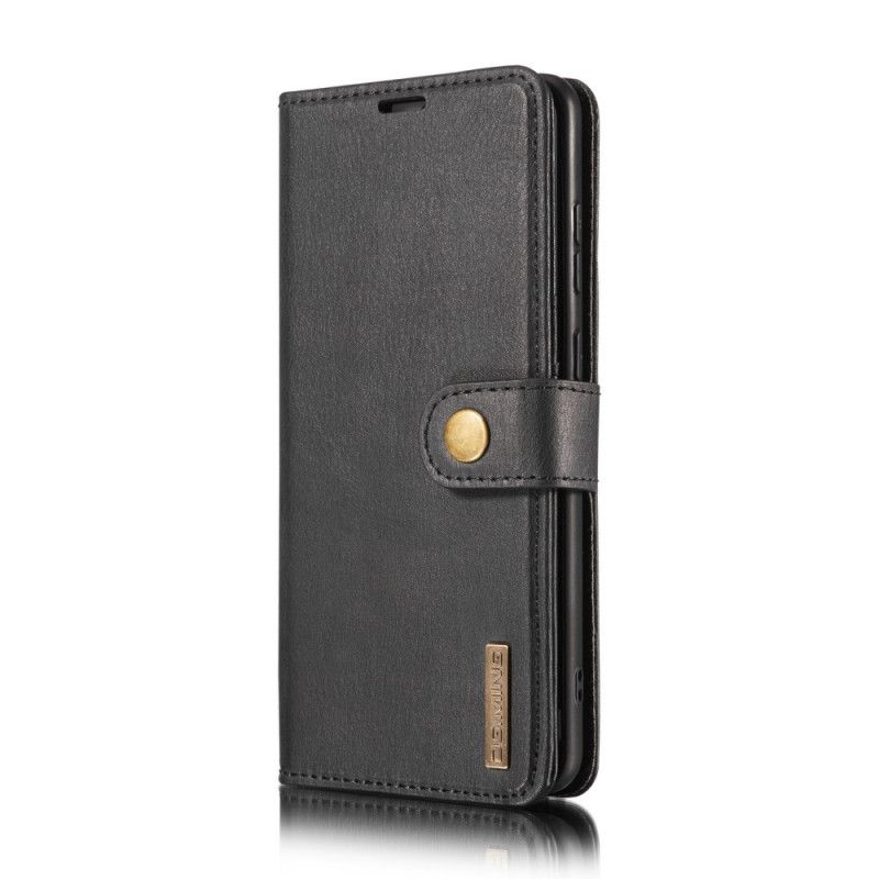 Leren Hoesje voor Samsung Galaxy M51 Grijs Zwart Dg. Afneembare Case