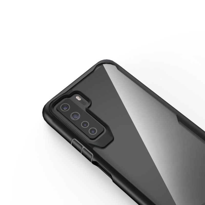Case Hoesje Huawei P40 Lite 5G Rood Telefoonhoesje Hybride Afgeschuinde Rand