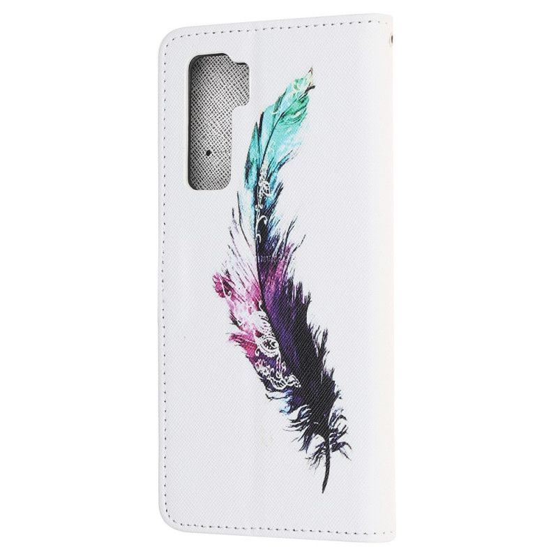 Cover Folio-hoesje Huawei P40 Lite 5G Telefoonhoesje Veer Met String