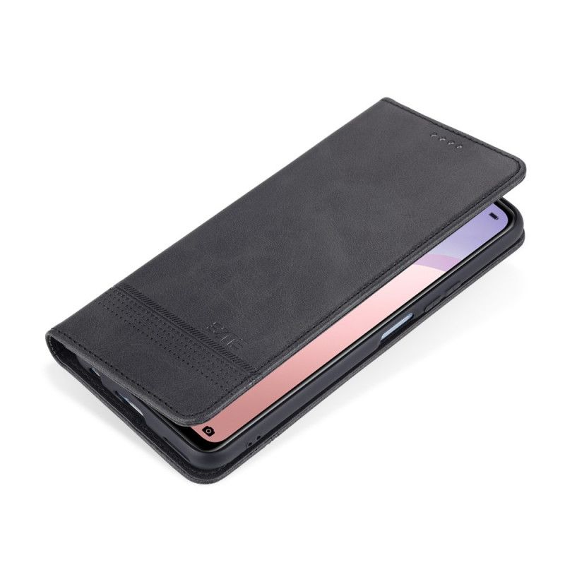 Folio-hoesje Huawei P40 Lite 5G Rood Zwart Azns Leerstijl