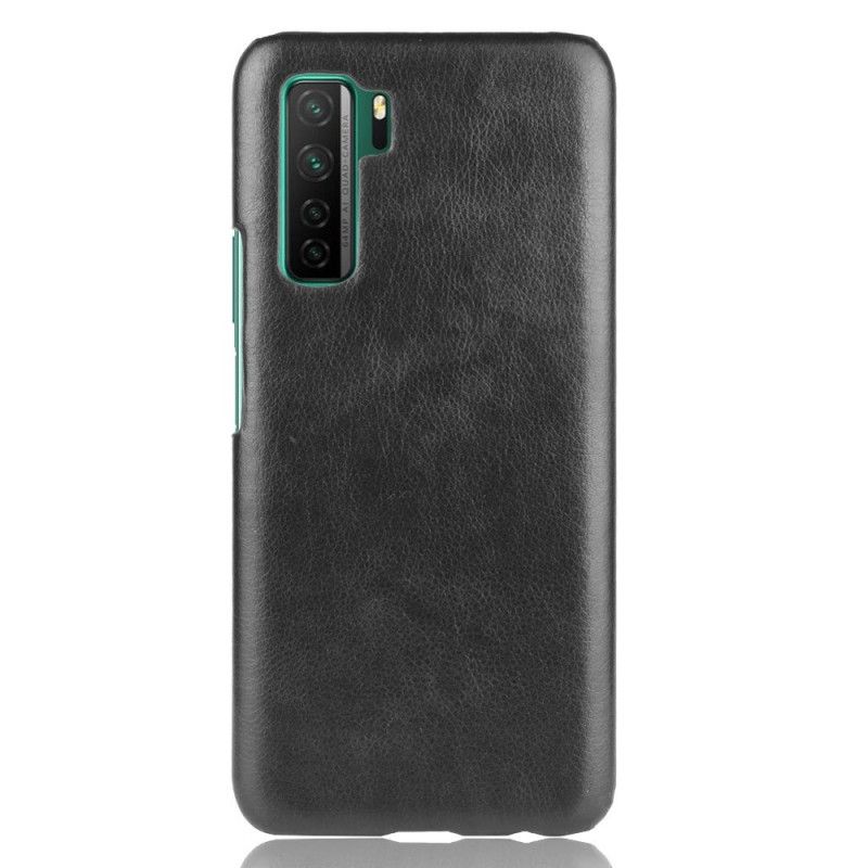 Hoesje Huawei P40 Lite 5G Grijs Zwart Prestatie Lychee Leereffect