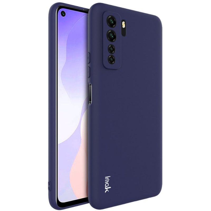 Hoesje voor Huawei P40 Lite 5G Donkerblauw Zwart Imak Mate Uc-1 Serie