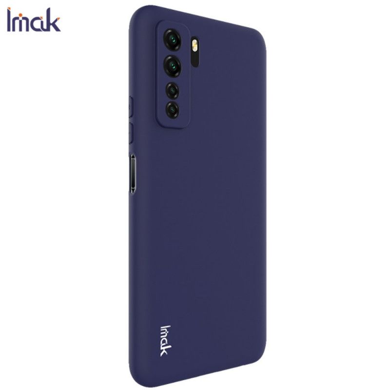 Hoesje voor Huawei P40 Lite 5G Donkerblauw Zwart Imak Mate Uc-1 Serie
