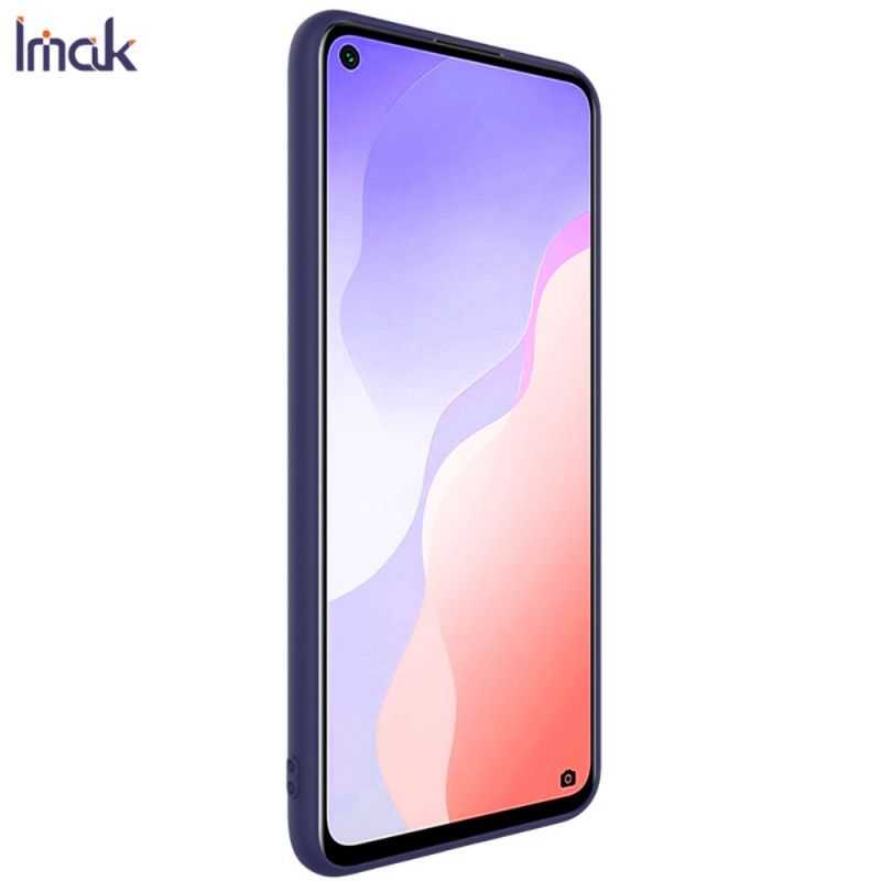 Hoesje voor Huawei P40 Lite 5G Donkerblauw Zwart Imak Mate Uc-1 Serie