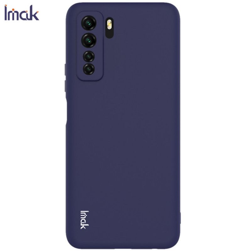 Hoesje voor Huawei P40 Lite 5G Donkerblauw Zwart Imak Mate Uc-1 Serie