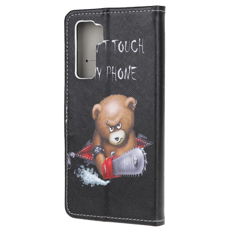 Leren Hoesje Huawei P40 Lite 5G Gevaarlijke Beer