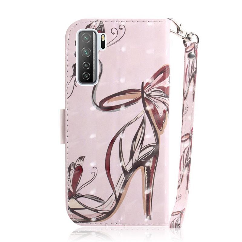 Leren Hoesje voor Huawei P40 Lite 5G Pomp Met Riem