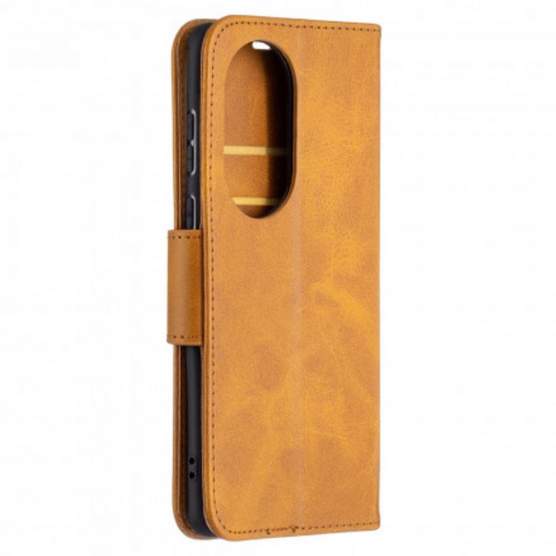 Bescherming Hoesje Huawei P50 Gladde Flap Schuin