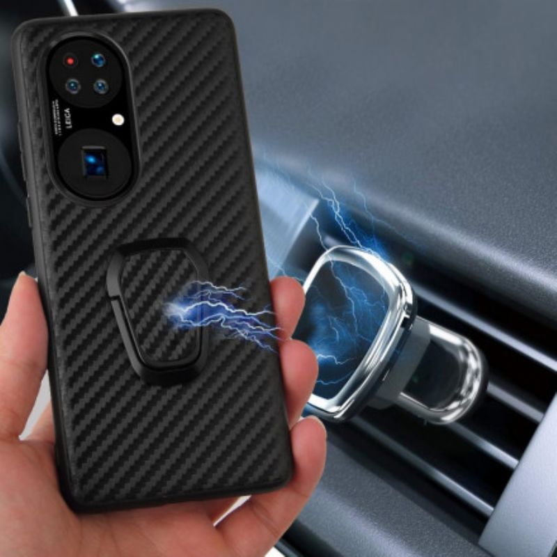 Case Hoesje Huawei P50 Telefoonhoesje Pailletten Ring-houder