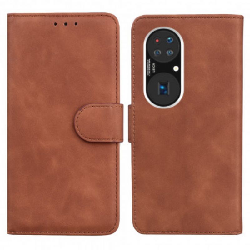 Flip Case Leren Huawei P50 Lederen Stijl Vintage Couture