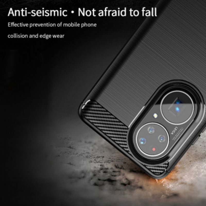 Hoesje Huawei P50 Geborsteld Koolstofvezel Mofi