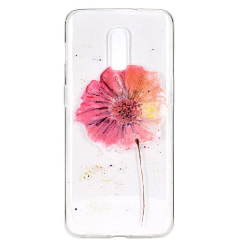 Hoesje OnePlus 7 Transparante Aquarel Klaproos