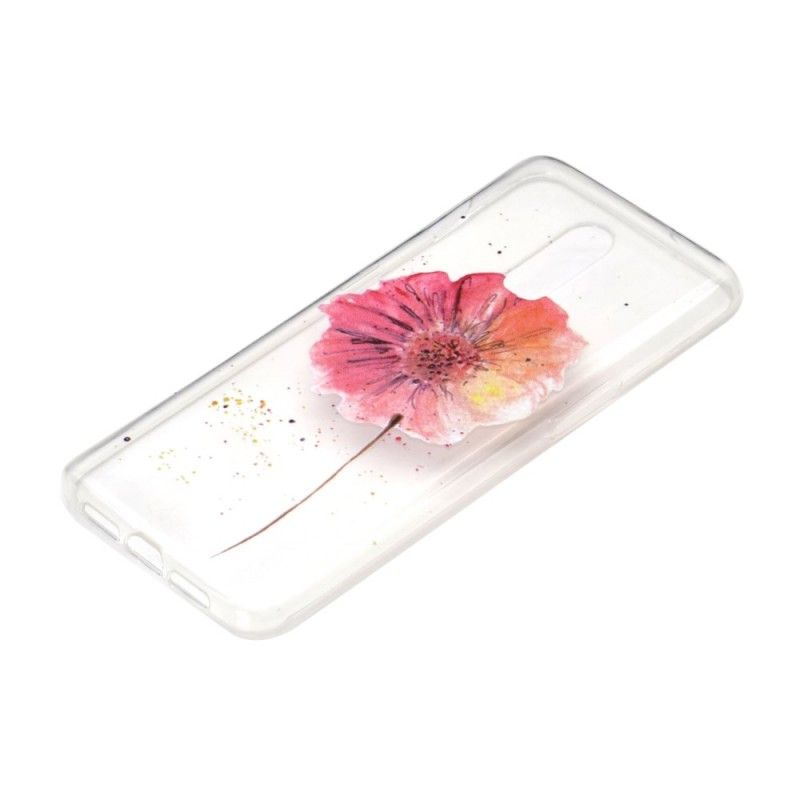 Hoesje OnePlus 7 Transparante Aquarel Klaproos