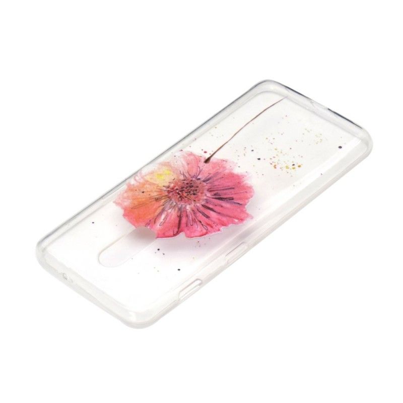 Hoesje OnePlus 7 Transparante Aquarel Klaproos