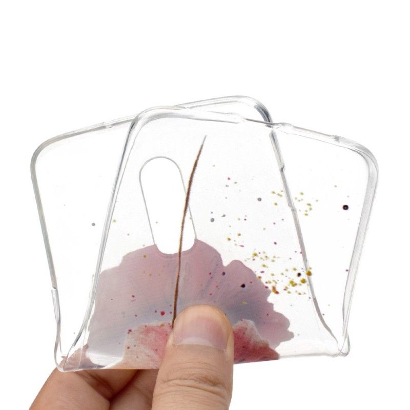 Hoesje OnePlus 7 Transparante Aquarel Klaproos