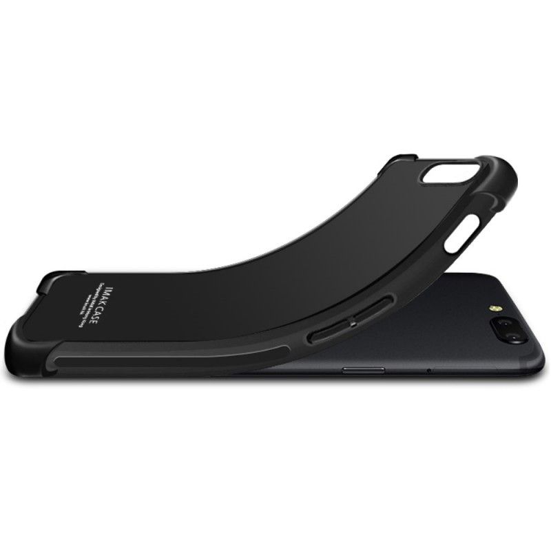 Hoesje voor OnePlus 7 Grijs Zwart Flexibele Siliconen Met Imak-Schermfolie