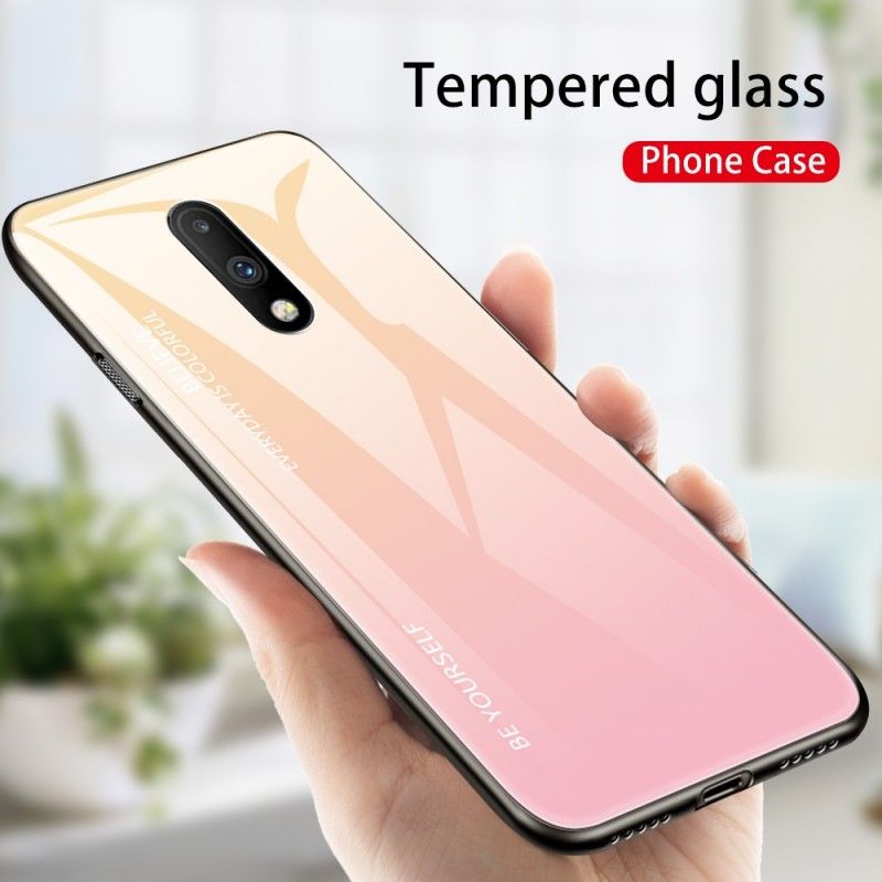 Hoesje voor OnePlus 7 Groen Rood Gegalvaniseerde Kleur