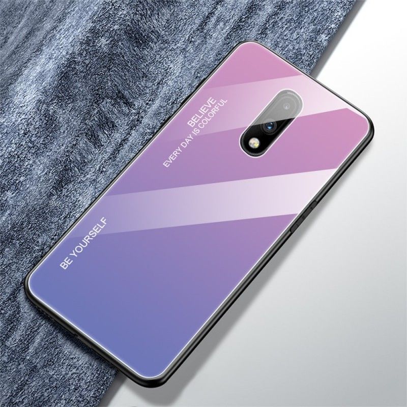 Hoesje voor OnePlus 7 Groen Rood Gegalvaniseerde Kleur